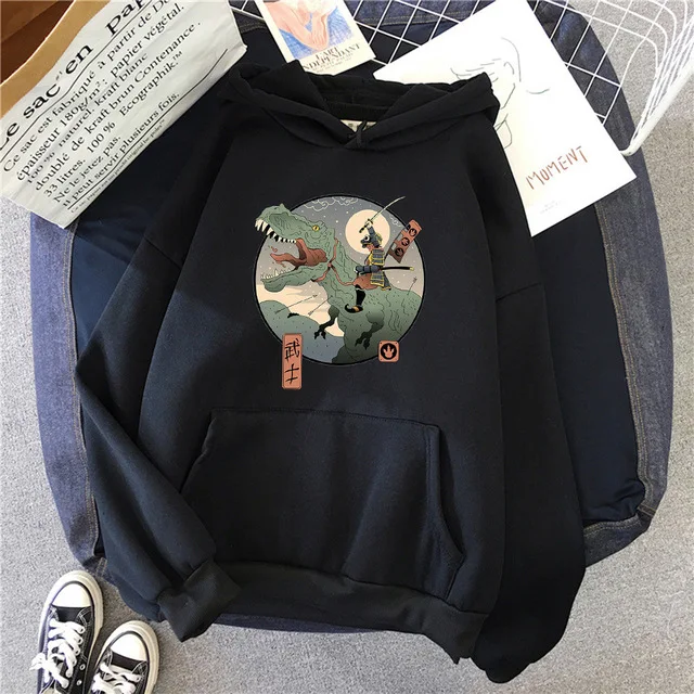 Title 10, Moletom masculino com estampa retrô japonesa, c...