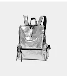 Women's Spring and Summer Silver Reflective Trendy Backpack. Stay safe and stylish with this fashionable backpack, perfe — photo 1