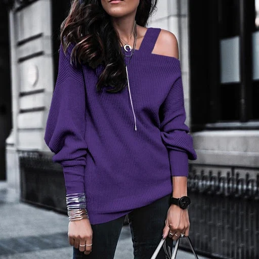 Title 12, Long Sleeve Solid Color Rib Fabric Shoulder-bar...