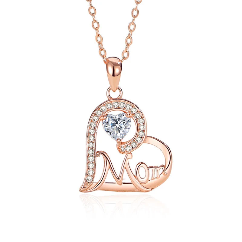 Title 4, Hartvormige MOM Ketting Dames Sterling Zilver D...