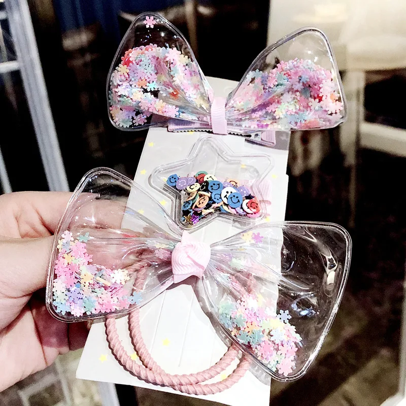 Flow Sofa Clip Bow Star Grampo de cabelo transparente — foto 7