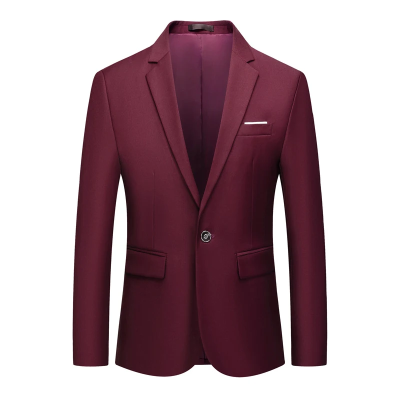 Title 5, Mens one-button slimming blazer jacket. A mode...
