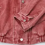 Jaqueta jeans Guochao de rua com design fake two-piece. Estilo moderno e autêntico para um visual urbano e despojado, ideal para o dia a dia. — foto 6
