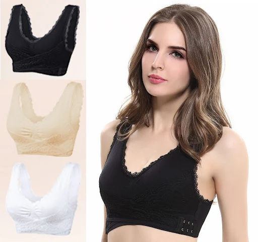 Title 2, Womens Front Cross Side Buckle Sports Bra with...