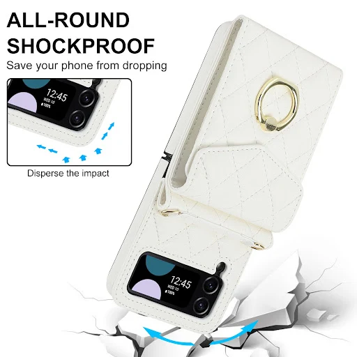 Title 27, Crossbody Folding Ring Phone Case Drop-resistan...