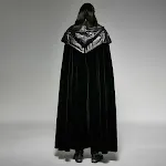 Men's Windbreaker Cloak Punk Retro Long Cloak Coat with Hood Gothic Style Wind Protection Functional and Stylish Outerwe — photo 3