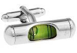 Abotoaduras Pictogram Series Green Level, elegância sustentável. Design exclusivo e ecológico para camisas. Adicione estilo com essas abotoaduras verdes. — foto 2