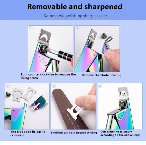 Title 9, Titanium French U-shaped Scissors for Nail Art,...