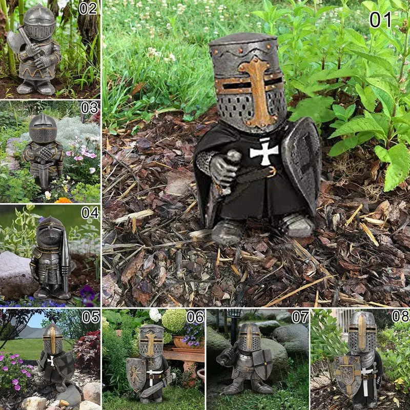 Title 5, Gnomes Chevalier Gardiens de Jardin - Figurines...