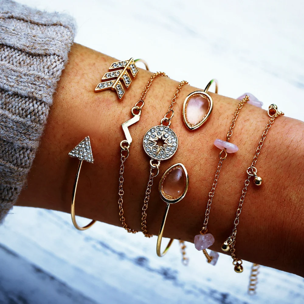 Conjunto completo de pulseiras de diamantes, 7 peças, brilho radiante e elegância atemporal. Perfeito para presentear e realçar seu estilo em eventos. — foto 5