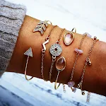 Conjunto completo de pulseiras de diamantes, 7 peças, brilho radiante e elegância atemporal. Perfeito para presentear e realçar seu estilo em eventos. — foto 5