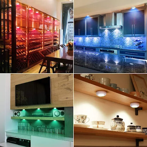 Title 7, Remote control 16 color LED cabinet light. Cust...