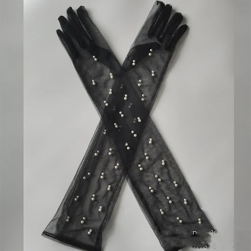 Title 5, Korean Summer Bridal Transparent Mesh Gloves
