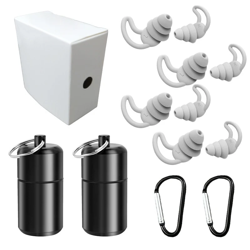 Noise-reduction Ear Plugs Aluminum Box Nano Silicone Soundproof Earplugs Sleep Soundproof Waterproof Earplug for peacefu — photo 5