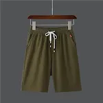 Calças casuais masculinas plus size para praia, leves e confortáveis. Perfeitas para o verão, desfrute do sol com estilo e liberdade de movimento. — foto 9