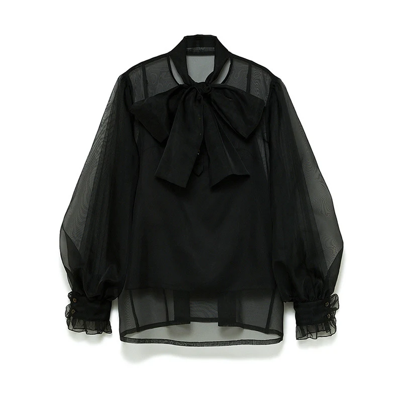 Title 6, Sweet and fashionable see-through tulle big bow...
