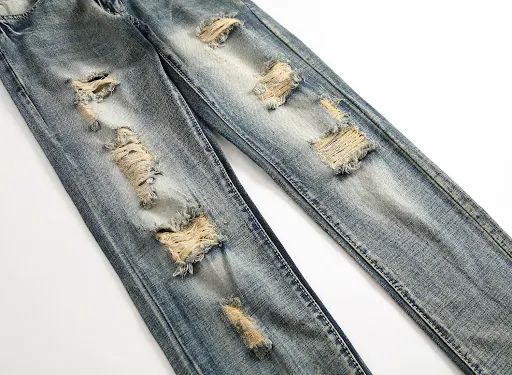 Title 22, Ripped Fashion Slim-fit Trendy Straight Mens J...