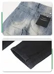 Jeans negros elásticos para hombre con rotos, comodidad y estilo combinados. Perfectos para un look moderno y desenfadado. — foto 7