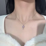 Colar de balão de ar quente com coração pulsante feminino S925 prata esterlina. Joia charmosa e delicada. — foto 5