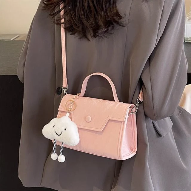 Bolsa Tote de Moda Feminina 2 Bolsas Quadradas Pequenas Bolsa Mensageiro Casual Perfeita para Uso Diário e Ocasiões Informais — foto 3