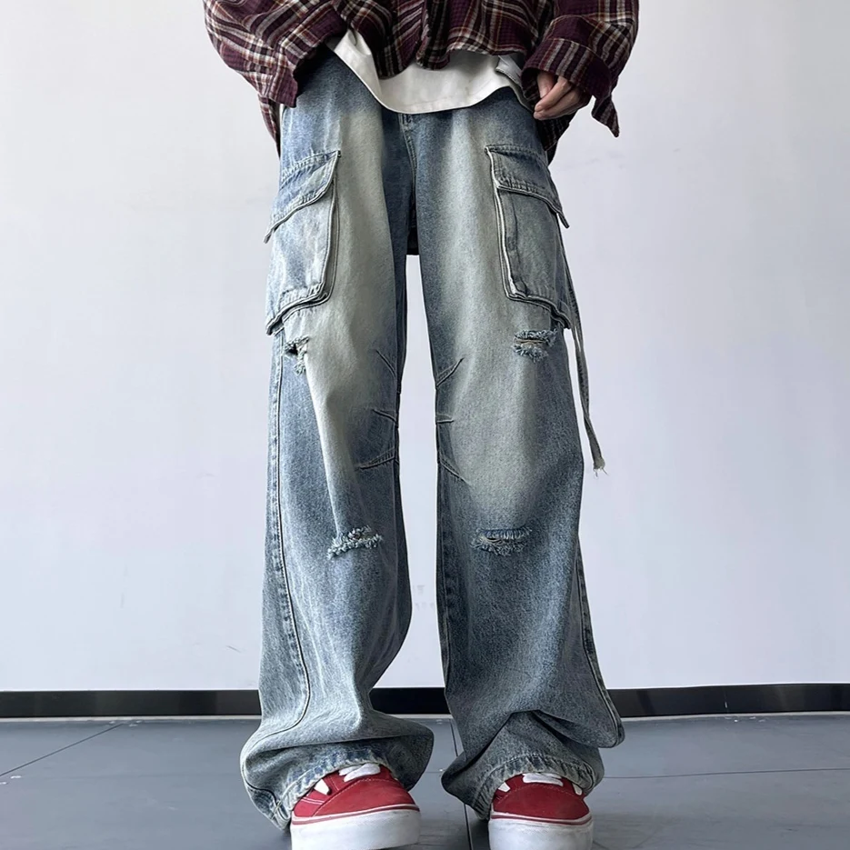Trendy Loose Fit Straight Leg Tooling Trousers. A versatile all-match design for a modern, comfortable, and functional l — photo 14
