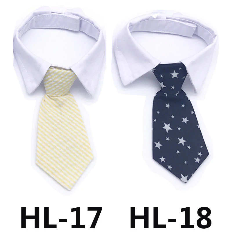 Title 10, Pet tie print cat and dog accessories, solid co...