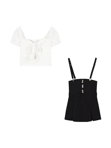 Title 2, Zomer Shirt Bretels Rok Zoete Set voor Meisjes ...