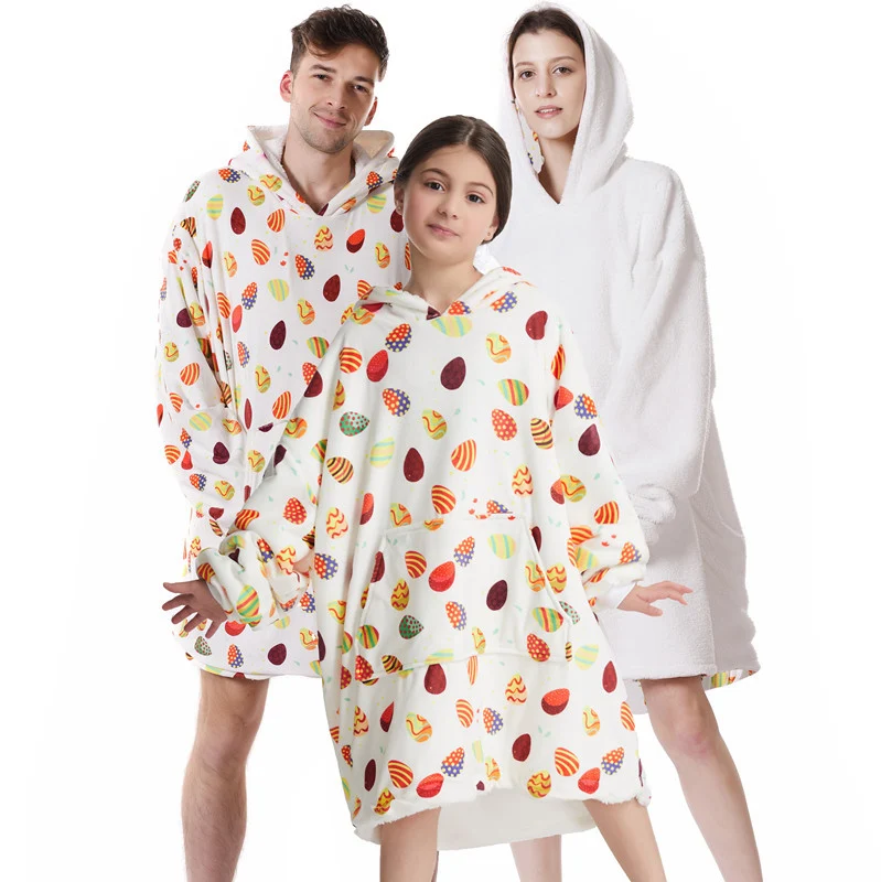 Printed Parent-child Both Sides Can Wear Mink Wool Blanket Thickened In Winter — photo 2