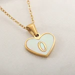 Colar Coração com 26 Letras Concha Branca Corrente Clavícula Moda Personalizada Joia Feminina Dia dos Namorados — foto 25