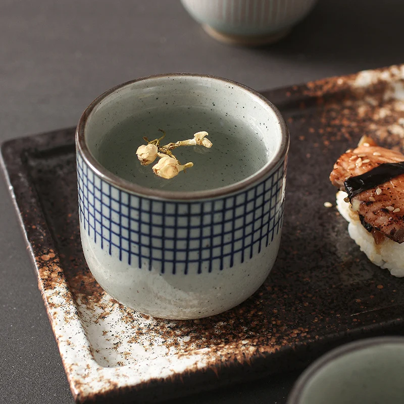 Title 28, Japanese-style Ceramic Hand-colored Striped Wat...