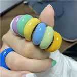 Anel de óleo pingente artesanal cor sólida simples cruz geométrico, perfeito para um look minimalista e elegante, uso diário. — foto 12
