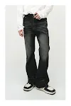 Men's loose worn-look washed-out slightly flared jeans. Comfortable and stylish for everyday wear, offering a relaxed an — photo 11