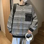 Men's Retro Round Neck Sweatshirt Comfortable and Stylish Classic Design Versatile Everyday Wear Vintage Look Perfect fo — photo 5