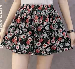Plus size chiffon wide leg pants, half length loose printed shorts, comfortable and stylish summer wear for women. — photo 9