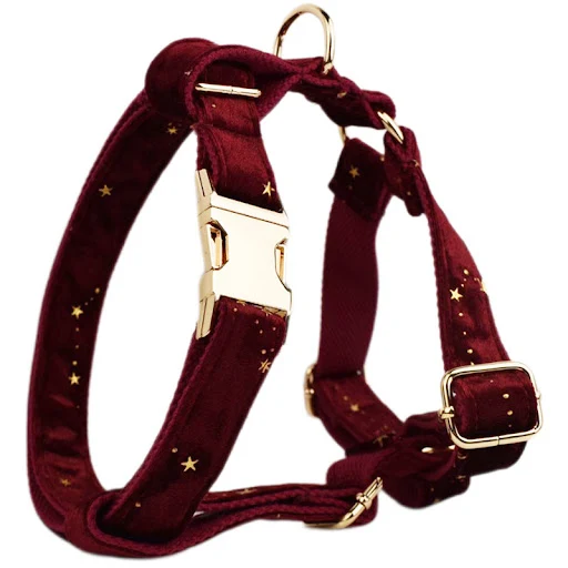 Title 4, Velvet fabric dog collar, soft and stylish, off...