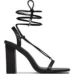 Damen Schuhe mit eckiger Zehenpartie, Schnür-Sandalen mit Riemchen für Mode-Partys. Elegante Pumps, perfekt für jeden Anlass. — foto 2