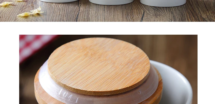 Title 7, Pure White Creative Kitchen Ceramic Airtight Ja...