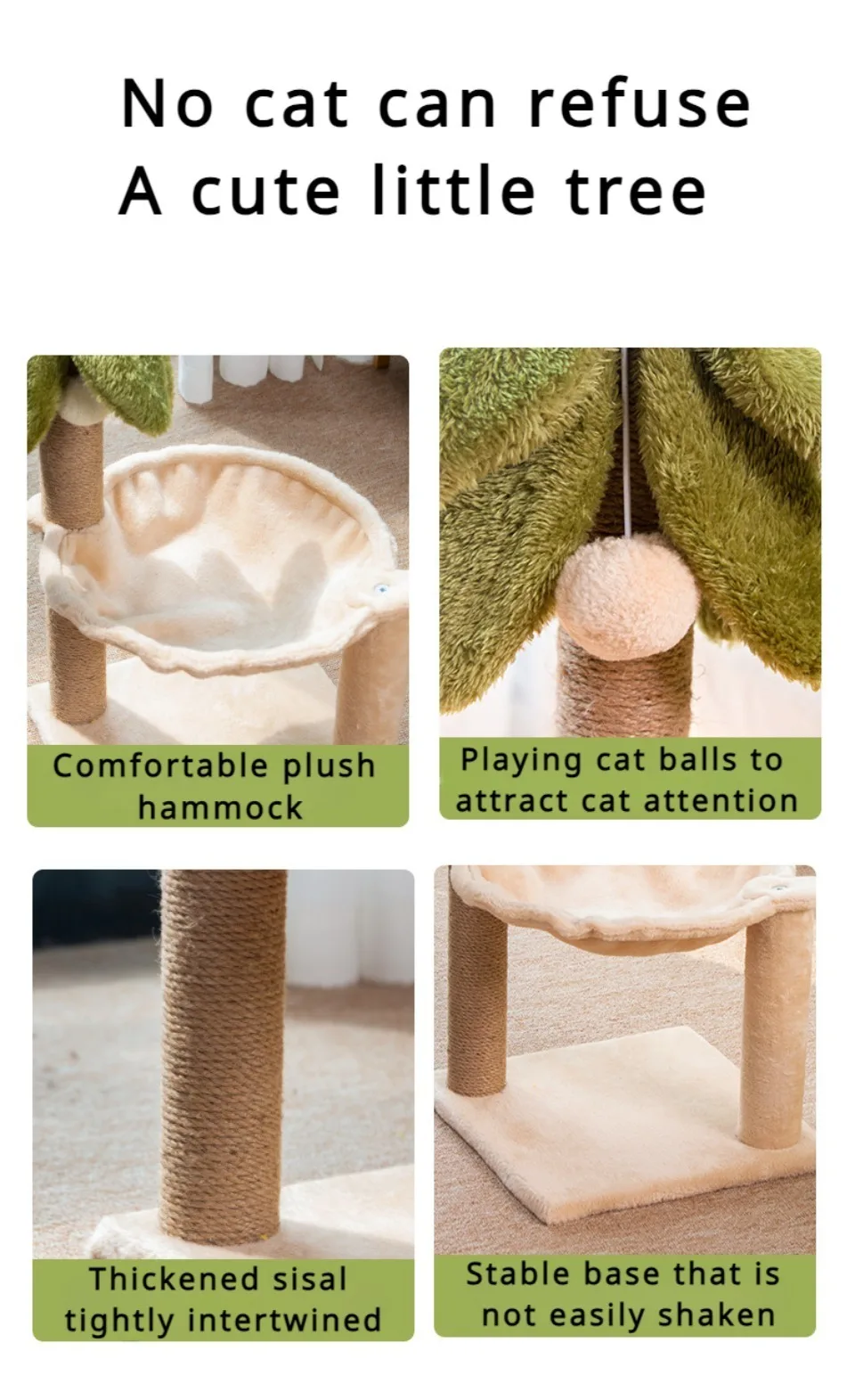 Title 10, Cat Climbing Frame Double Layer Coconut Tree Ca...