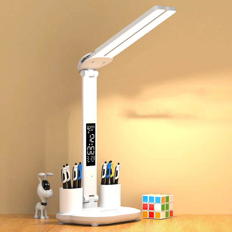 Title 5, LED Desk Lamp Multifunction Table Lamp with Cal...