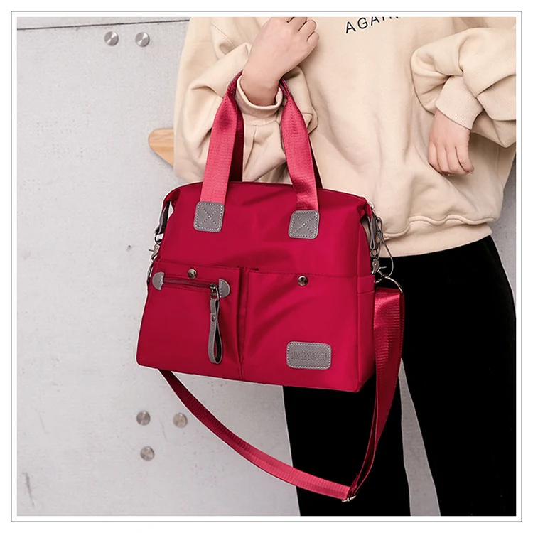 Title 15, Bolso de hombro de nailon para mujer, elegante ...