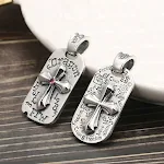 Collana Croce Thailandese in Argento S925 Invecchiato da Uomo, accessorio maschile puro argento dal design unico e stile vintage. — foto 13