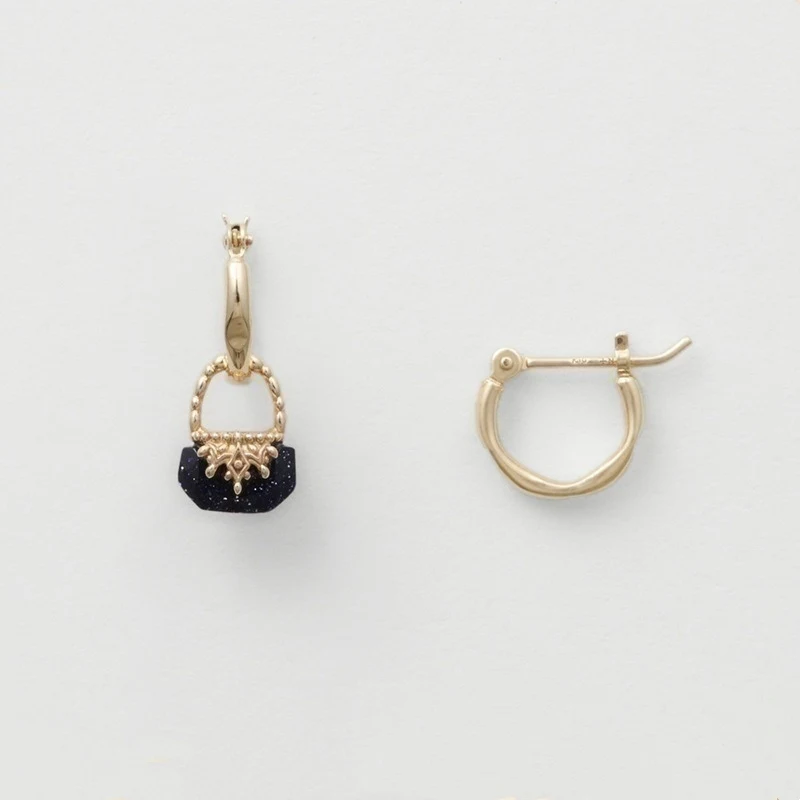 S925 Aretes DIY con encanto de bolso pequeño, chapados en oro y plata esterlina, combinables con todo, ideales para realzar tu estilo. — foto 11