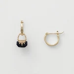 S925 Aretes DIY con encanto de bolso pequeño, chapados en oro y plata esterlina, combinables con todo, ideales para realzar tu estilo. — foto 11
