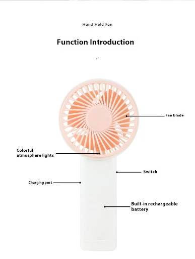 Title 3, Outdoor Portable USB Rechargeable Handheld Fan ...