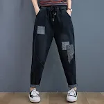 Pantalones Harem Delgados Otoño Invierno Jeans Sueltos Cómodos para Mujer Estilo Casual. Disfruta de la libertad y el confort en cada movimiento. — foto 4