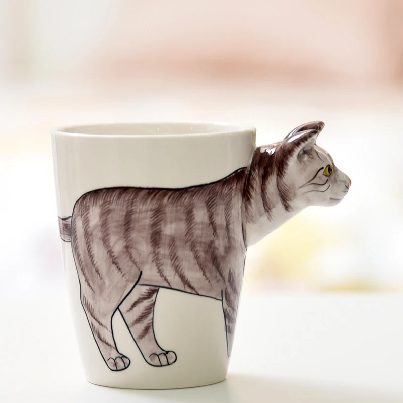 Hand Drawn Ceramic 3D Animal Cup Mug – Enjoy your favorite beverages in this unique and charming mug. The perfect gift f — photo 1