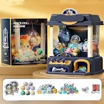 Máquina de pegar bonecas infantil com garra e moedas. Diversão garantida para crianças. Desenvolve coordenação e habilidade ao tentar pegar as bonecas. — foto 3