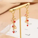 Yellow Water Drop Crystal Ear