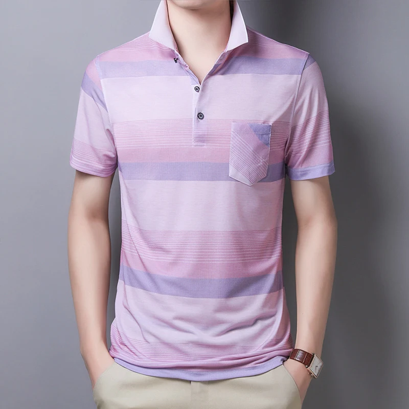 Title 3, Camiseta POLO masculina casual de verão com man...