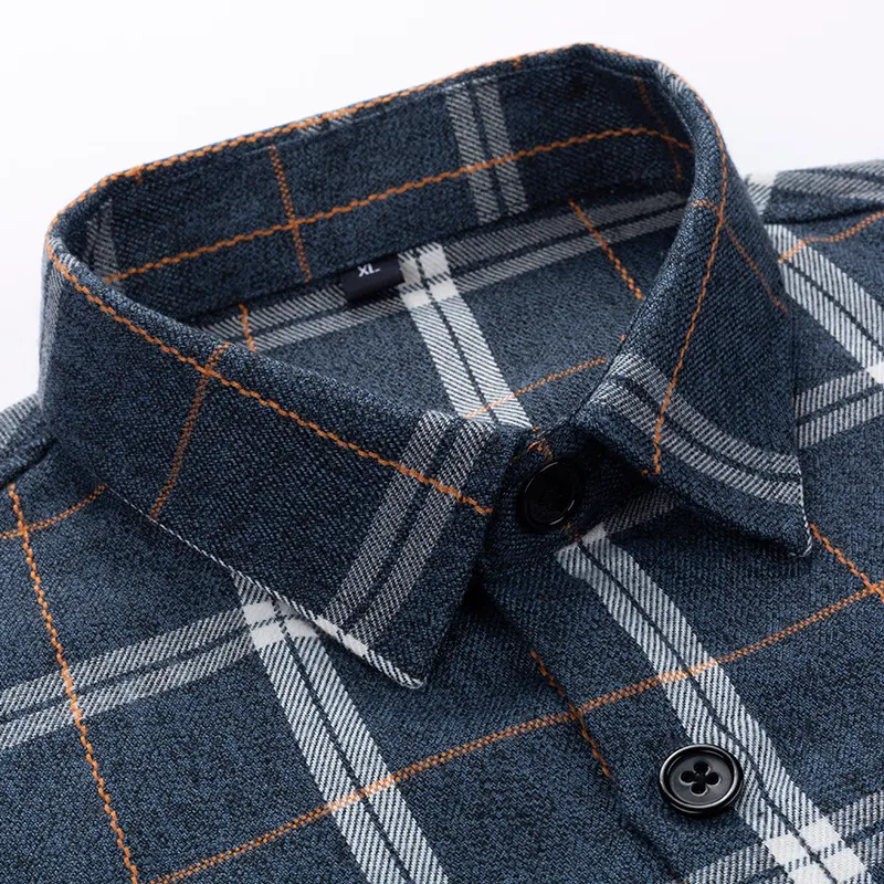 Title 3, Camisa masculina de manga longa com estampa xad...